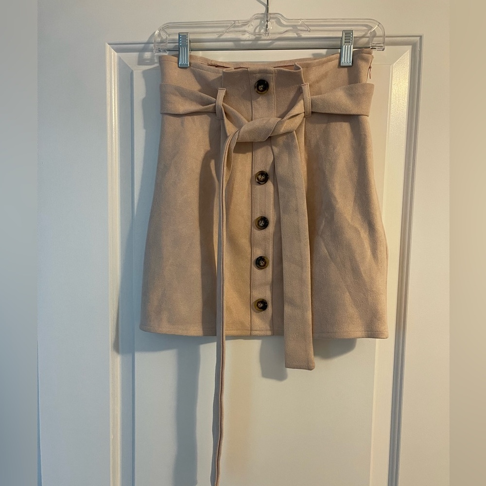 NWT mini suede skirt